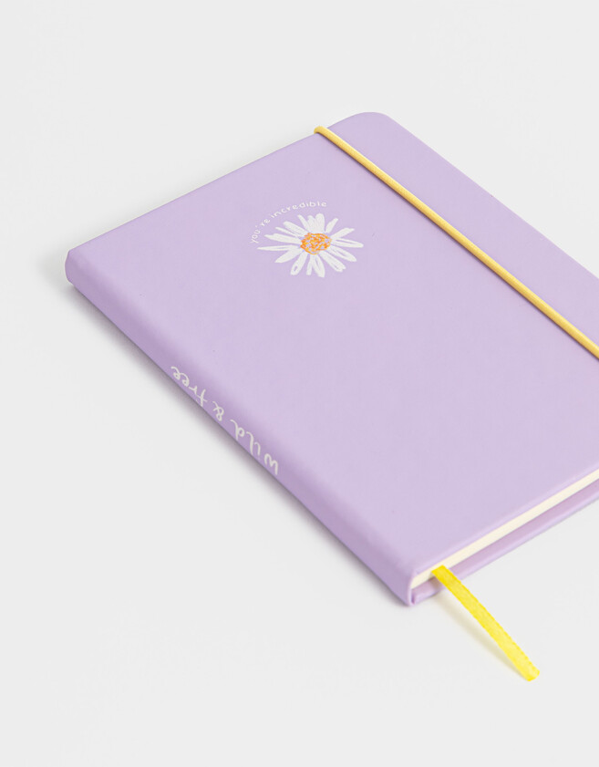 Anotadores Cuadernos y Memos Estampados Cuaderno A6 De Pu "wild & Free" - Violeta Lila
