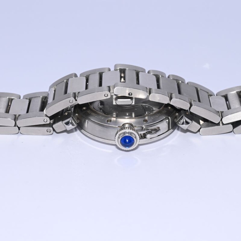 Cartier Pasha 4327 referencia WSPA0013 automático 35 mm. año 2024 con caja, papeles y malla de cuero. Cartier Pasha 4327 referencia WSPA0013 automático 35 mm. año 2024 con caja, papeles y malla de cuero.