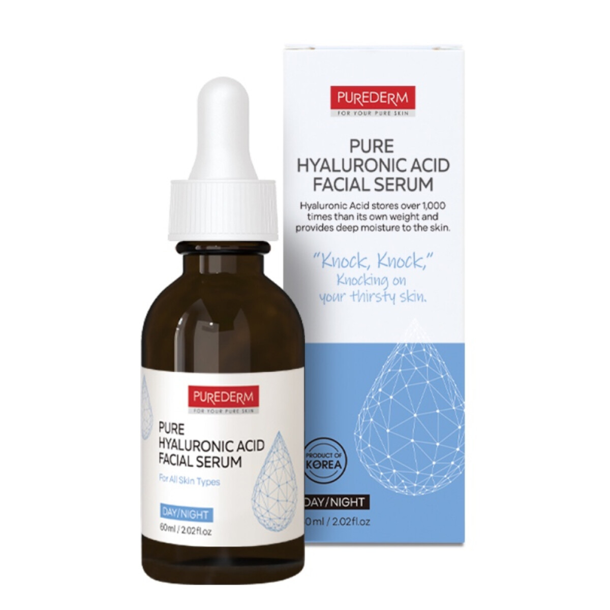 Sérum Facial Purederm Pure Hyaluronic Acid Día y Noche 60ml 