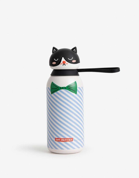 Artículos cocina Botella Térmica Con Tapa De Silicona Con Forma De Gato Pop! - Combinacion Tricolor