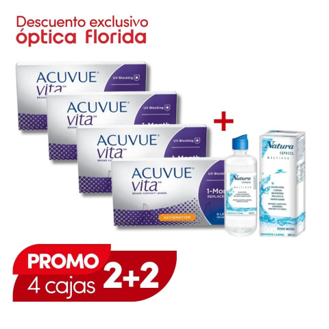 Acuvue Vita Torico - PROMO 4 Cajas + Renú Natura Acuvue Vita Torico - Promo 4 Cajas + Renú Natura