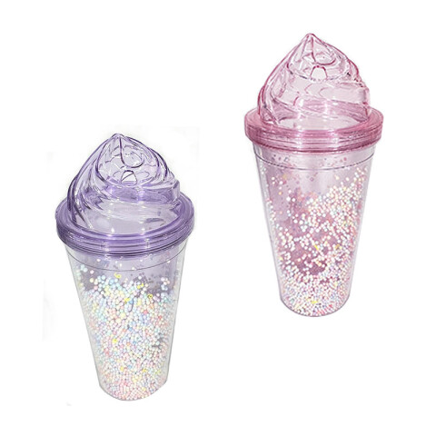 Vasos doble pared con sorbito Vasos Doble Pared Con Sorbito