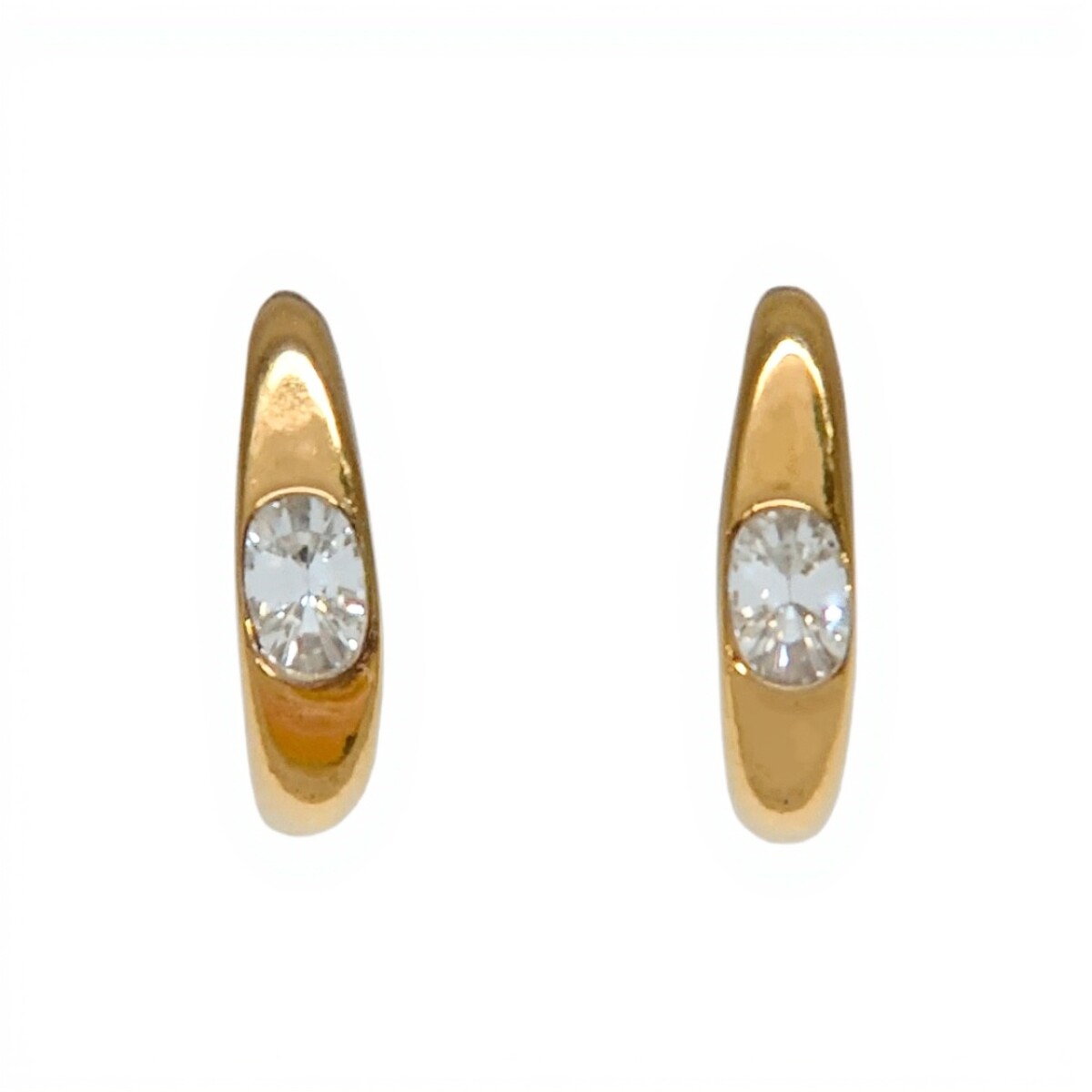 Caravanas oro bombe - Oro bajo - Zirconia- CA8018 - conpiedra 
