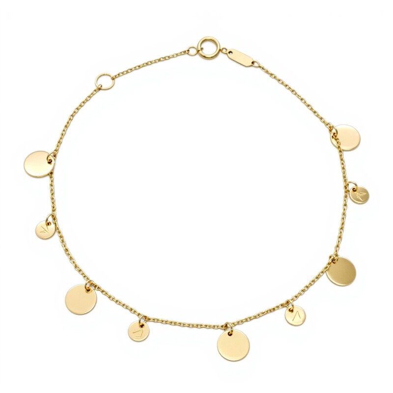 Pulsera Discos -Oro bajo-Sin piedra-PU8076 sinpiedra