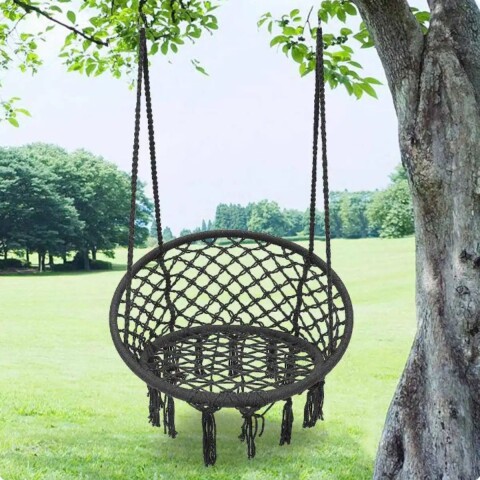 Hamaca Paraguaya Silla Colgante Redonda Interior Exterior Jardin Patio Imback Color Negro Hamaca Paraguaya Silla Colgante Redonda Interior Exterior Jardin Patio Imback Color Negro