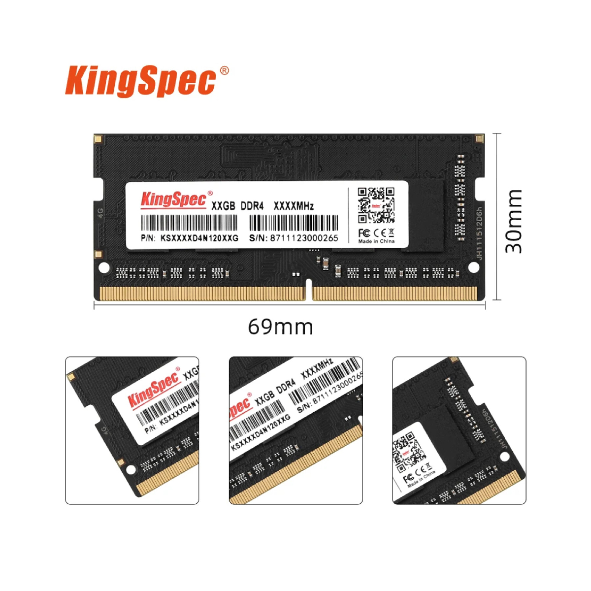 Banco RAM 8GB DDR4 SODIMM 2666MHz Per Laptop – PC4-21300, 260 Pin, CL19, Non-ECC, Aggiornamento Memoria