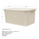 Set x2 Caja simil ratán 7,5 lts BEIGE