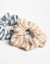 Skunzies Estampados Set De Scrunchies Estampadas - Combinacion Bicolor