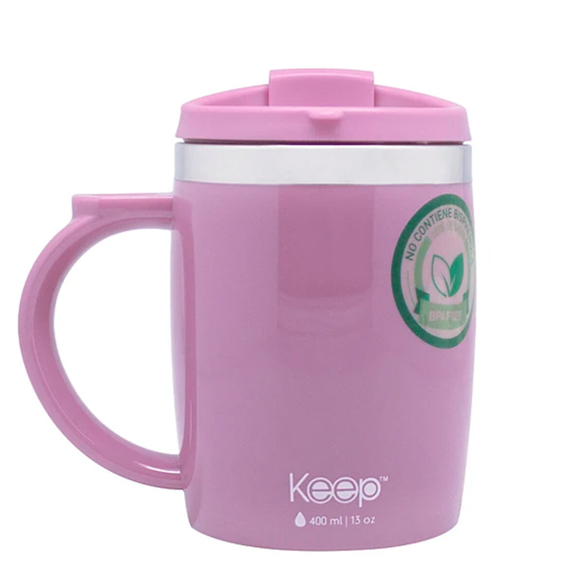 Keep Mug Metálico Vaso Térmico 400ml Jarra Acero Inoxidable - Violeta 