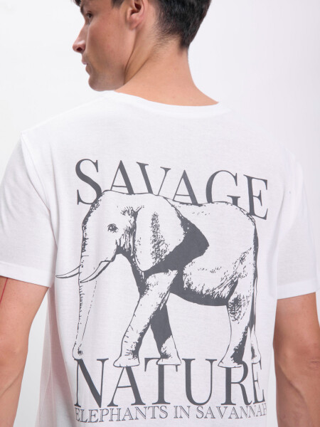 Remera estampa Nature Blanco