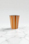 Vaso polipapel 8 oz NARANJA LINES