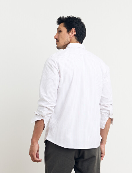 012584 CAMISA HARRY Beige/blanco