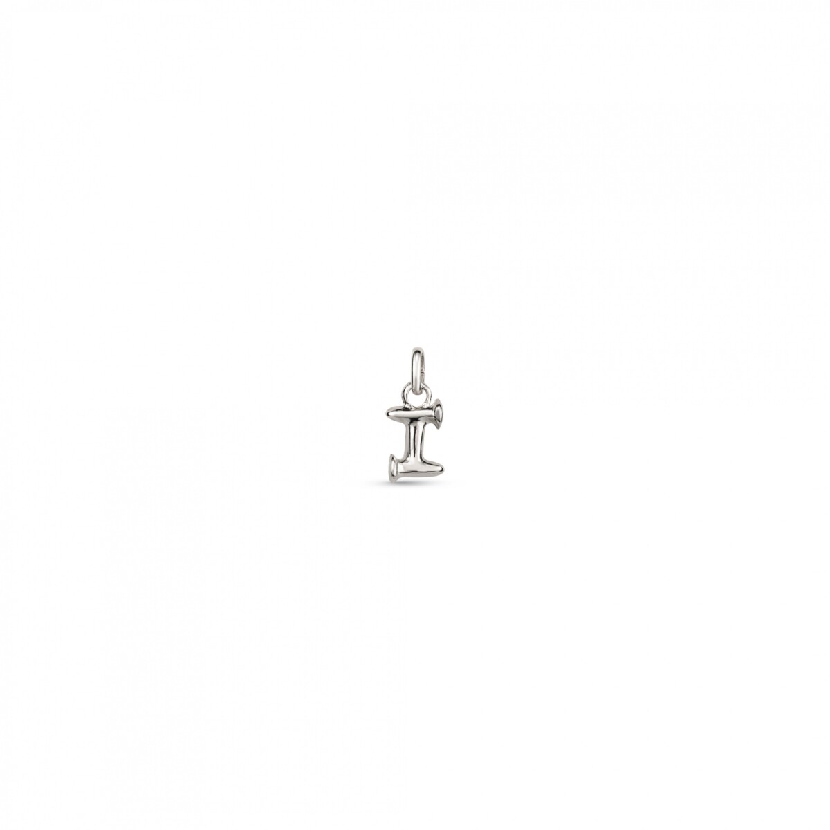 CHARM DE ALEACION DE METALES BAÑADO EN PLATA DE LEY CON FORMA DE LETRA I CON ARGOLLA - Charm 