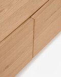 Mueble TV Rasha 4 puertas de chapa de roble con acabado natural 200 x 45 cm Mueble TV Rasha 4 puertas de chapa de roble con acabado natural 200 x 45 cm
