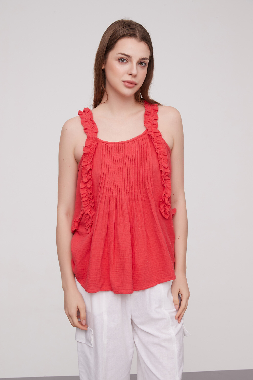 Musculosa Natasha Rojo Coral