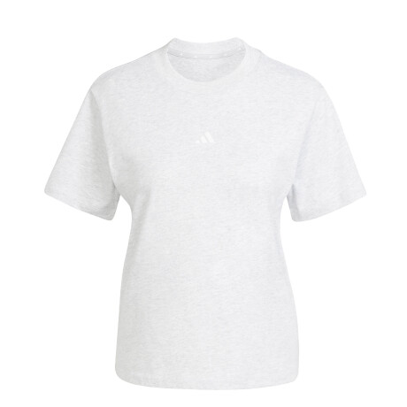 Remera de Mujer Adidas Essentials Logo Pequeño Gris Claro