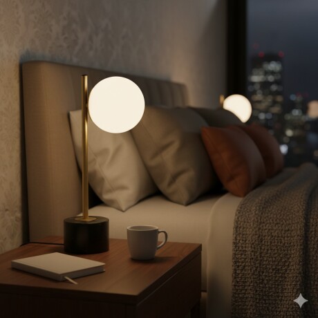 Portátil esfera y mármol E27 46cm Portátil esfera y mármol E27 46cm