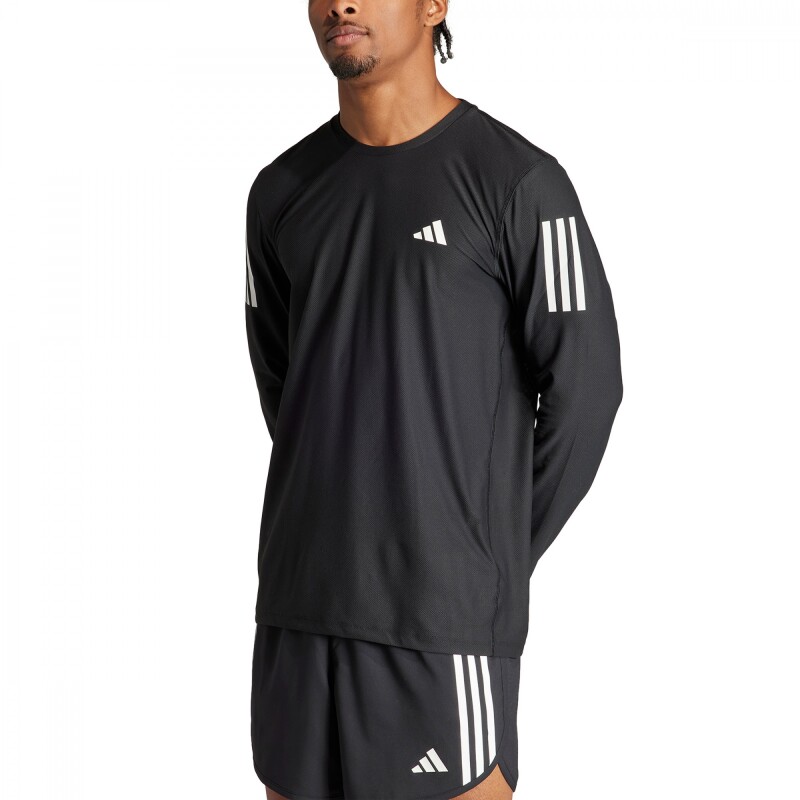 Remera Own The Run Longsleeve de Hombre Negro