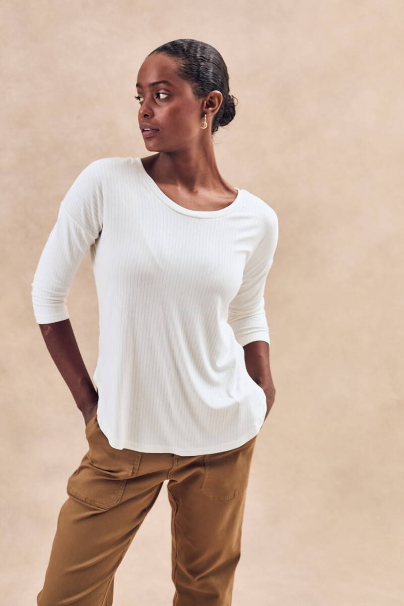 Remera Morley Nácar