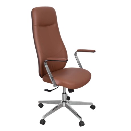 SILLA DE ESCRITORIO PU MARRON D-470