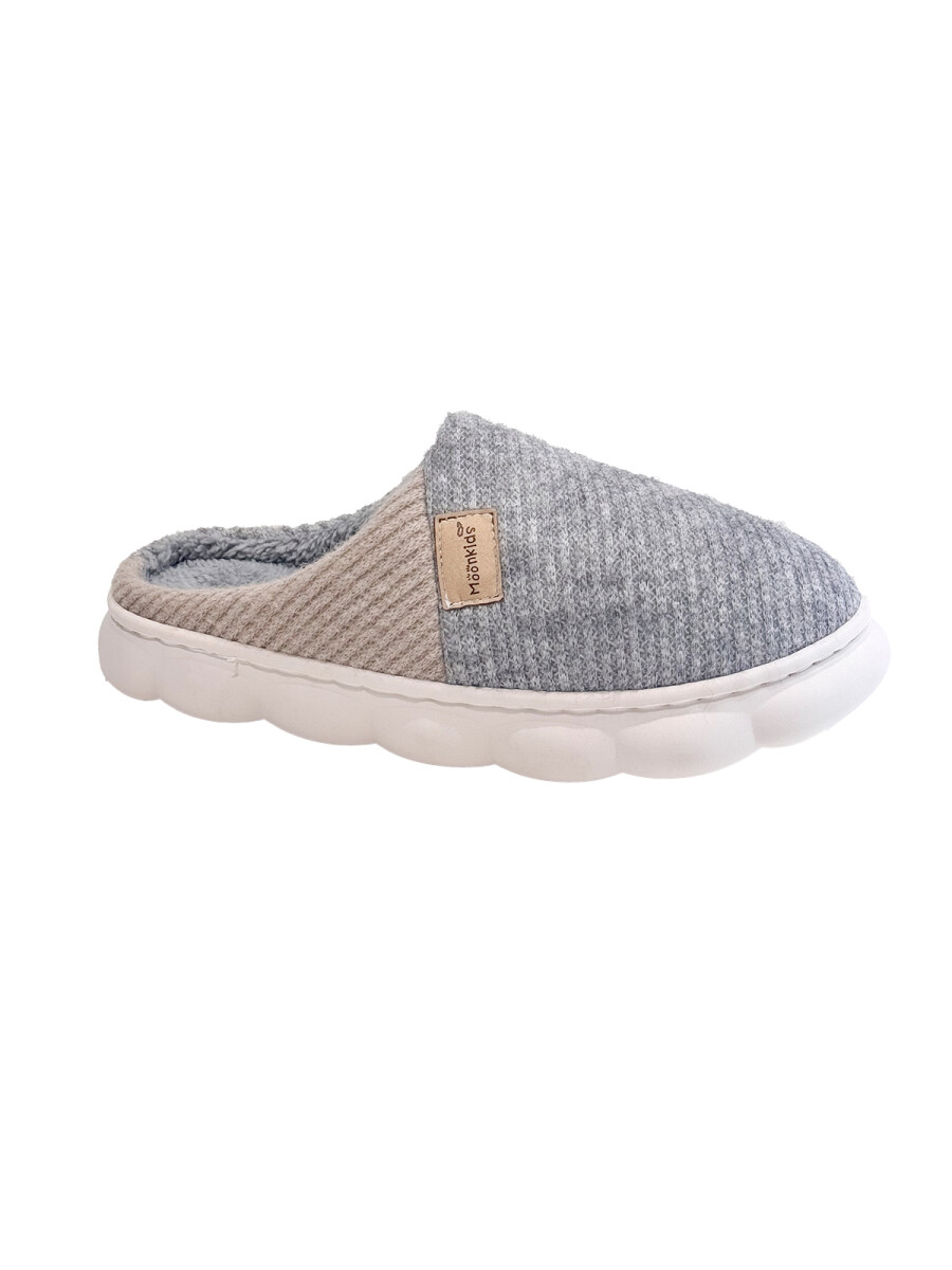 Pantufla De Hombre Gris 