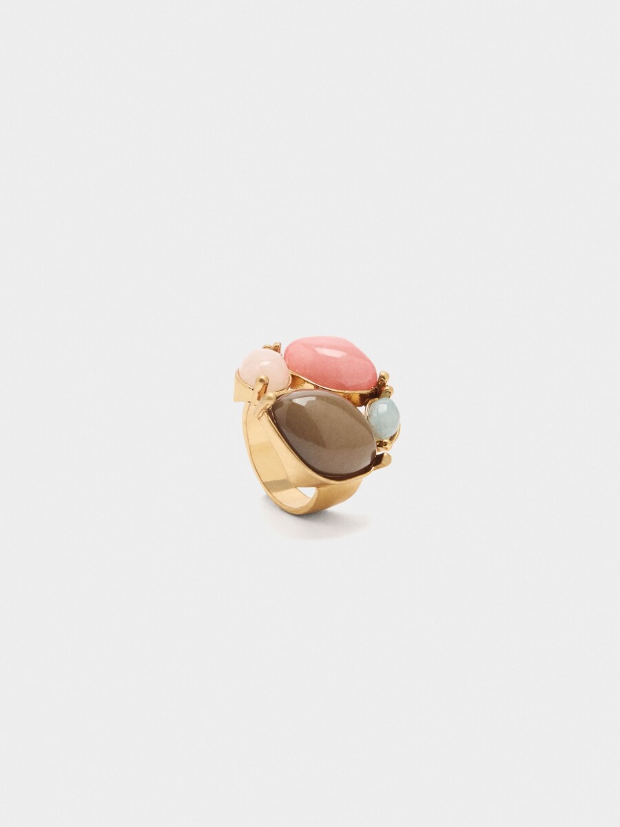 Anillo Con Piedras Multicolor multicolor