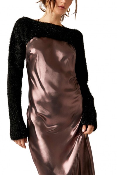 SHIMMER BOLERO Negro