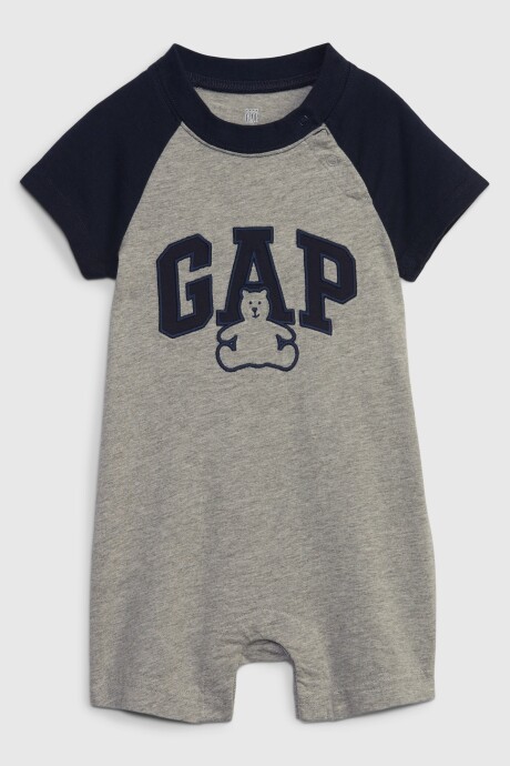 Enterito Corto Logo Gap Bebé Light Heather Grey
