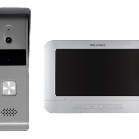 Hikvision DS-KIS203T - Sistema de intercomunicación de vídeo - cableado - 7" monitor LCD - 1 cámara(s) - CMOS Hikvision DS-KIS203T - Sistema de intercomunicación de vídeo - cableado - 7" monitor LCD - 1 cámara(s) - CMOS