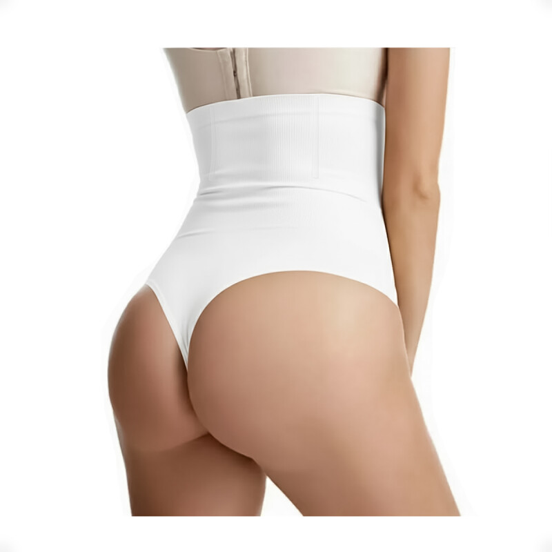 Faja Modeladora Reductora Colaless de Tiro alto Sin Broche Blanco