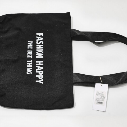 BOLSA DE TELA HAPPY (NEGRA) BOLSA DE TELA HAPPY (NEGRA)
