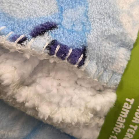 Frazada Coral con Corderito Infantil 1 Plaza 150 x 200 cm Bluey