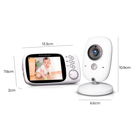 "Baby Call 3.5"" Cámara Monitor Bebe Inalám Temperatura" Blanco