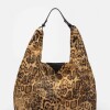 Bolso The Shopping En Cuero Animal Print Camel