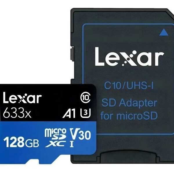 Tarjeta Microsdxc 128 Gb Uhs-i 100 Mb/s Con Adaptador Sd TARJETA MICRO SD LEXAR 128GB 633X