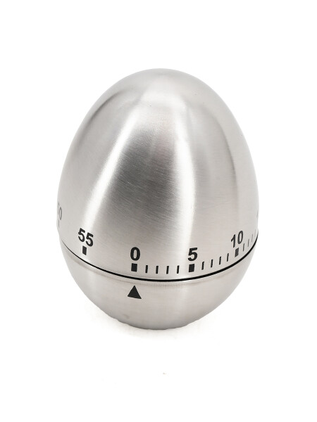 RELOJ PORTATIL DE COCINA HUEVO INOX PLATEADO (V)