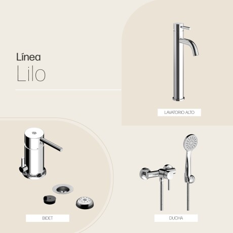 Juego Completo De Griferia De Baño Linea Lilo Fv CROMO