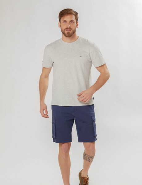 BERMUDA CARGO CON SPANDEX Azul