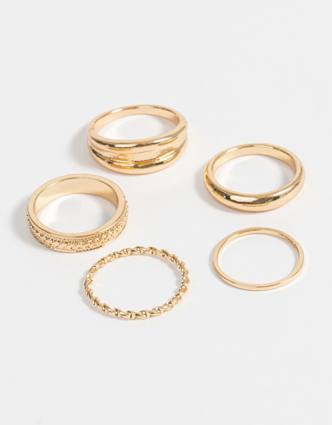 Sets Anillos De metal Set De Anillos Essential - Dorado
