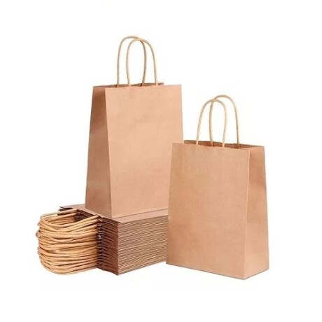 Bolsa Kraft con Asa x12 - Mediana Bolsa Kraft con Asa x12 - Mediana