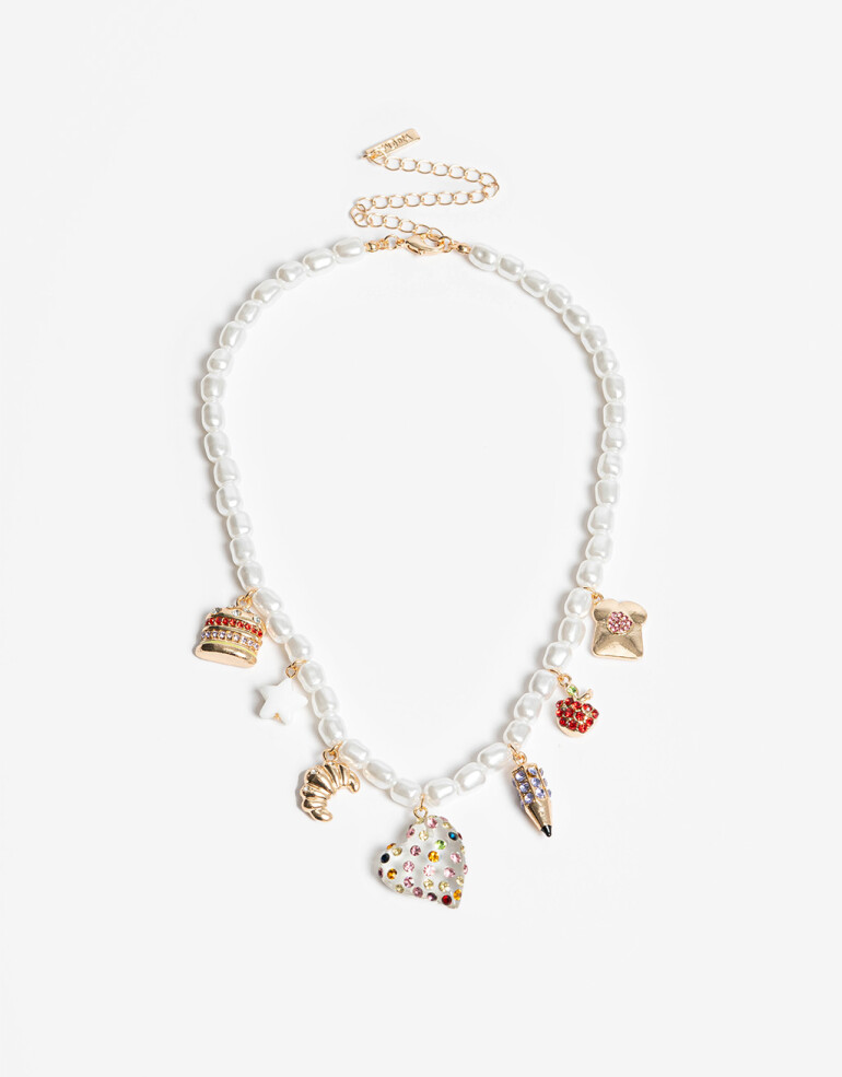 Collares Cortos Con Dijes Collar Corto Multidijes Foodie - Combinacion Multicolor
