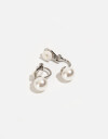 Aros Clips Perla Aros Con Perla - Plateado Rodio