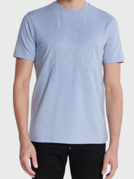BOSS -Remera de algodón, regular fit, TEE 5 Celeste