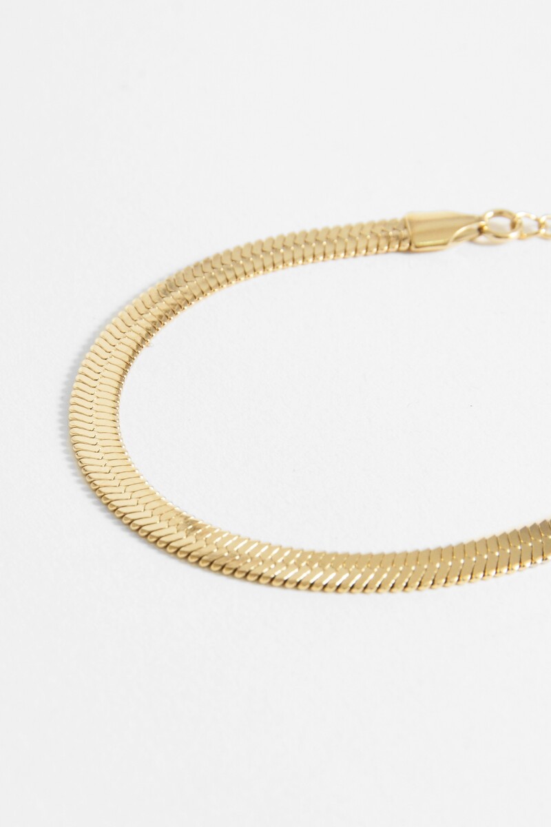 Pulsera acero fina dorado