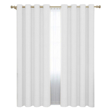 Set x2 Cortina Blackout 140x230 Cm Living Dormitorio Gris Niebla