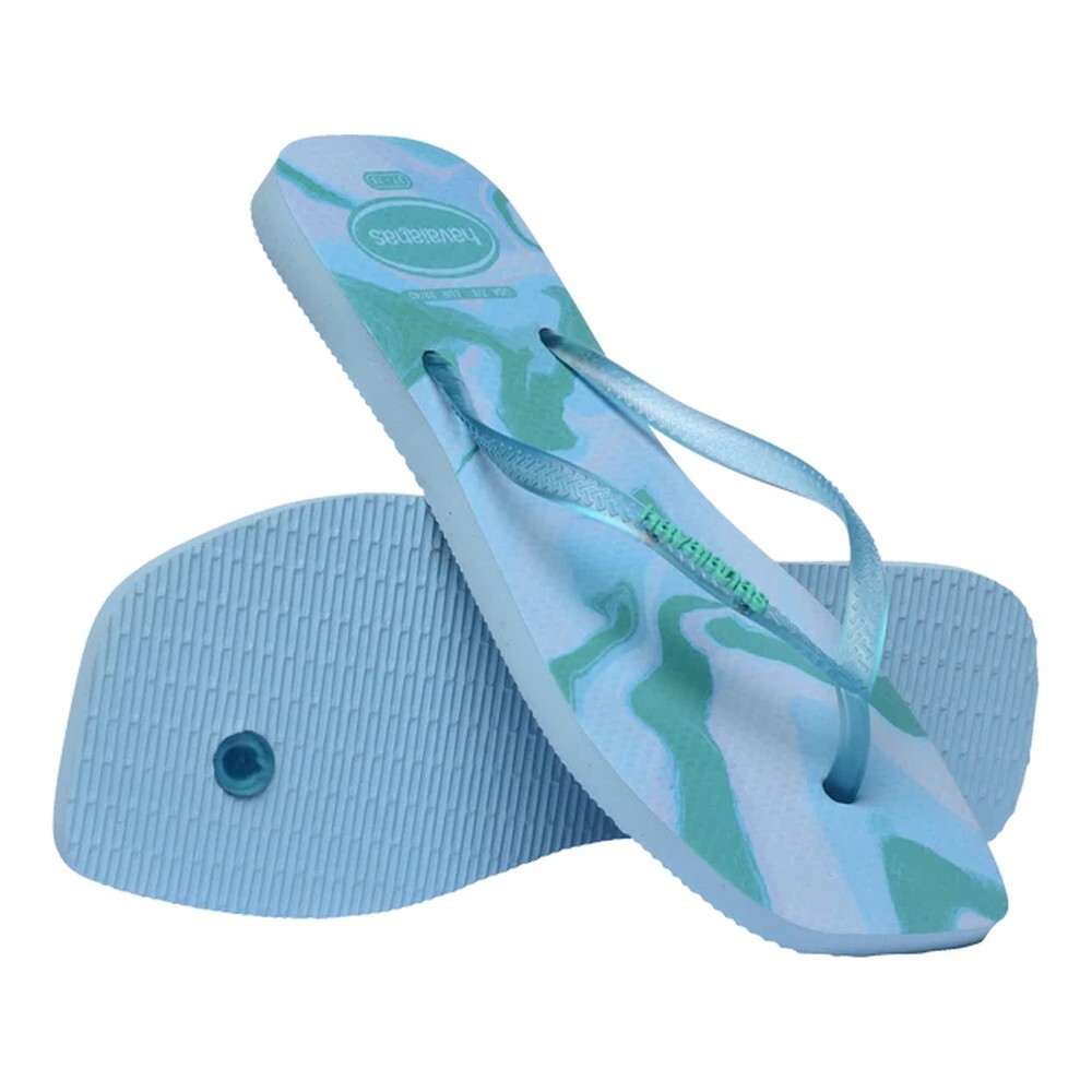 Sandalias Havaianas Slim Square Jelly Mujer Azul Lavanda