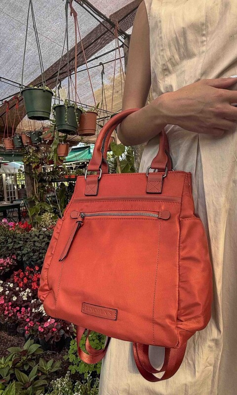 CARTERA MOCHILA VAINILLA LADRILLO