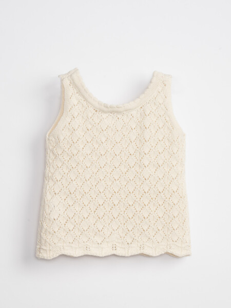Musculosa punto tejida Crudo