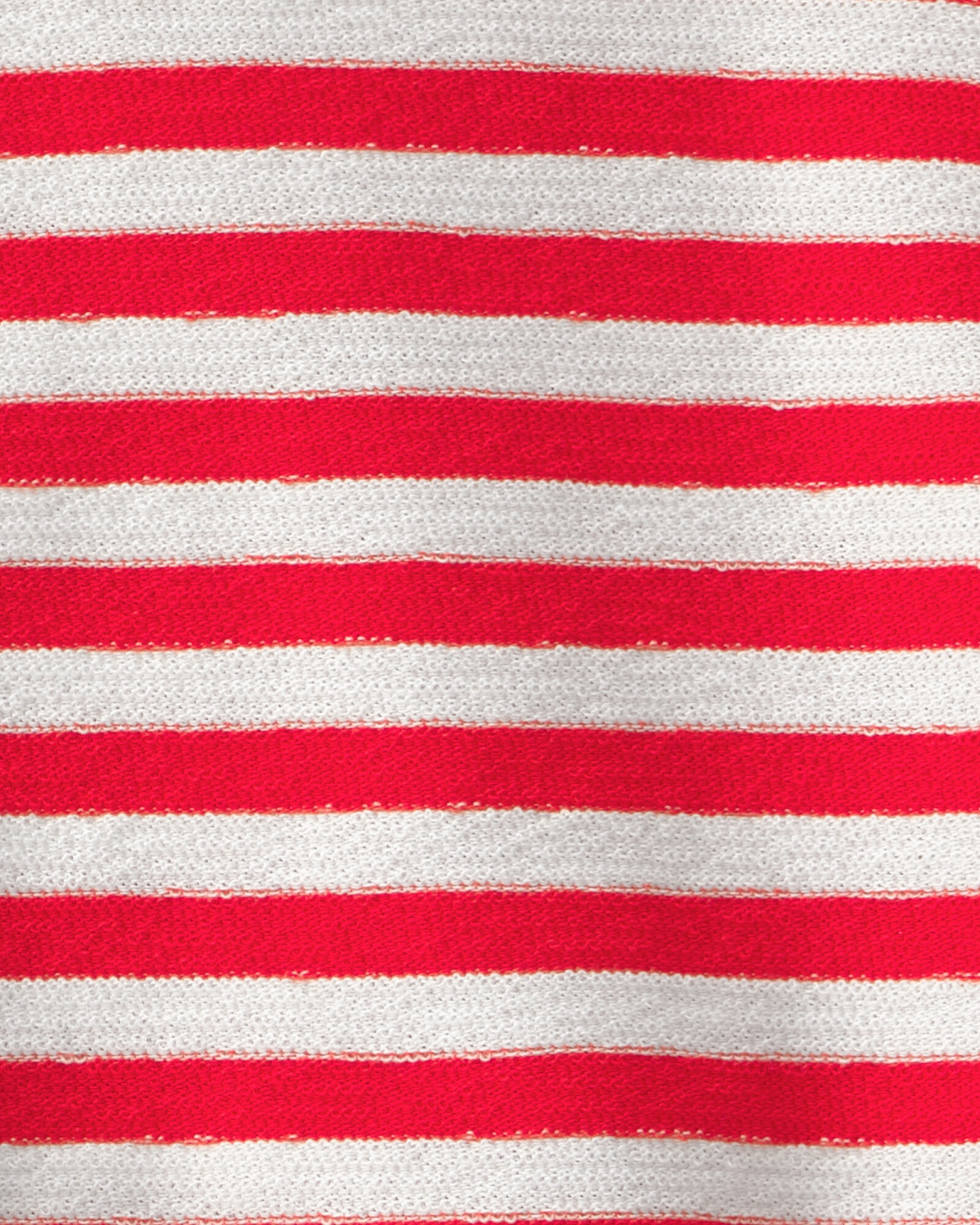 Set dos piezas de algodón, short y buzo, rojo y blanco, diseño a rayas Sin color