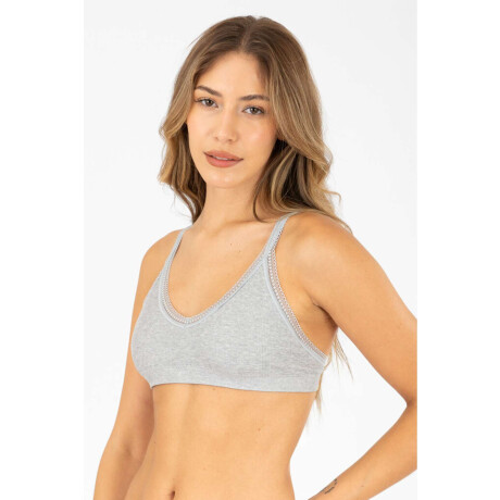 Top triangulo daisy Gris melange